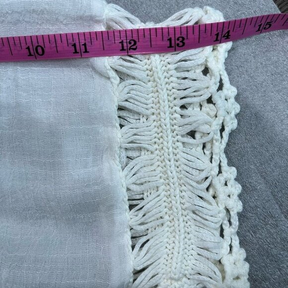 [L/XL]Papillon Blanc  3/4 Sleeve Crochet Blouse - Picture 7 of 7